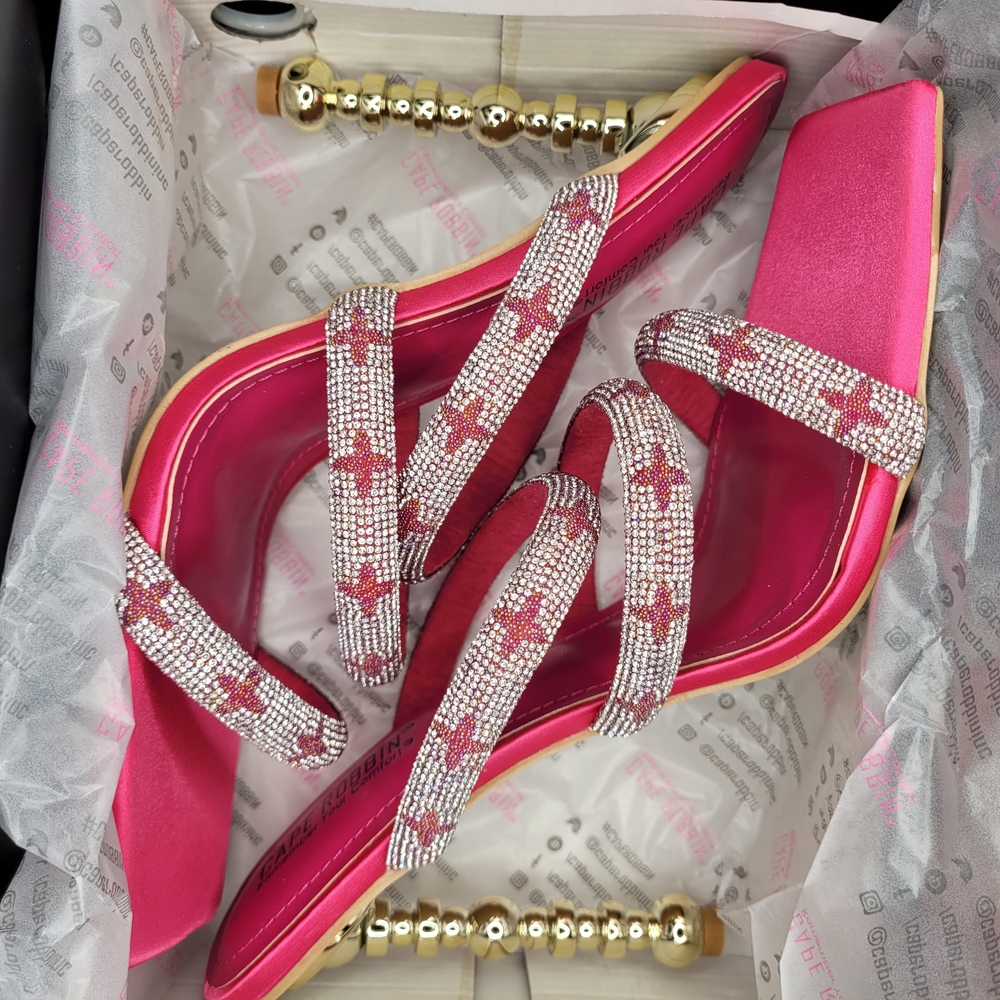 Cape Robbin Pink Rhinestone Heels Size 9